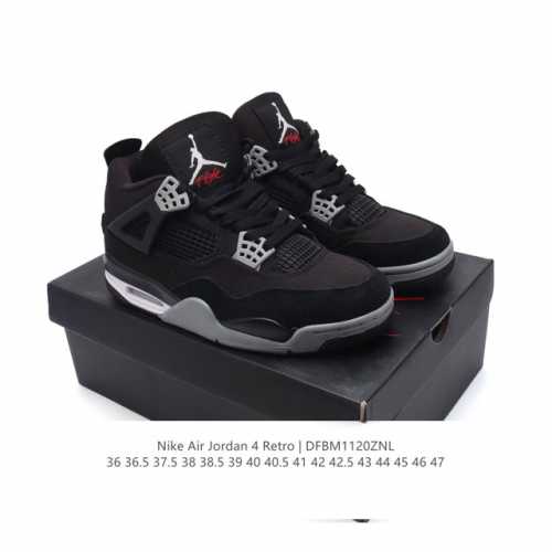 公司级 耐克 Nike Air Jordan 4 Retro Og迈克尔 乔丹aj4代乔4 中帮复古休闲运动文化篮球鞋。秉承轻量化的速度型篮球鞋设计思想完成设计