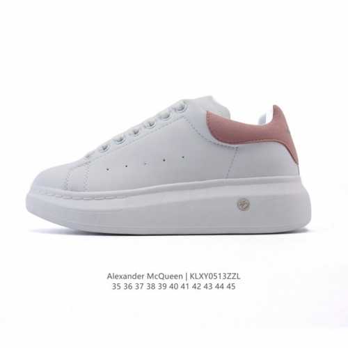 alexandermcqueen 亚历山大 麦昆Mcq 运动小白鞋 厚底增高闪尾光滑牛皮平底鞋休闲鞋 时尚男女板鞋潮运动鞋 ，火爆到大街小巷无人不知，无人不晓的