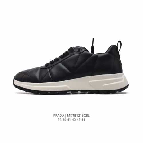 公司级 Prada系列／Prada 普拉达男士厚底增高运动跑步鞋 时尚老爹鞋 Prada.普拉达高端品牌休闲慢跑鞋 完美做工.演绎完美选择的你。 码数: 39-