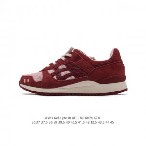 公司级 Asics 亚瑟士 Gel-Lyte Iii 运动鞋 男女休闲鞋复古运动鞋轻便舒适简约复古又百搭。材质选择了大面积麂皮与网眼面料打造，保证了质感与透气性