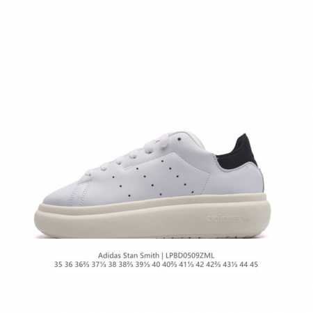 公司级 阿迪达斯 Adidas Originals Stan Smith Pf Shoes 经典厚底运动板鞋小白鞋。这款adidas Stan Smith系列经 - 点击图像关闭
