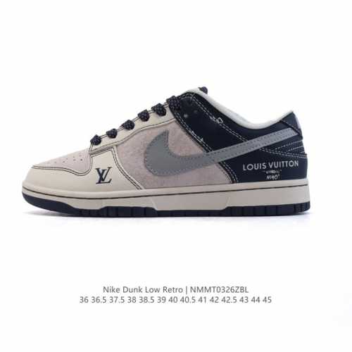 200 【真标】耐克 Nike Dunk Low Retro 运动鞋复古板鞋 路易威登联名，作为 80 年代经典篮球鞋款，起初专为硬木球场打造，后来成为席卷街头