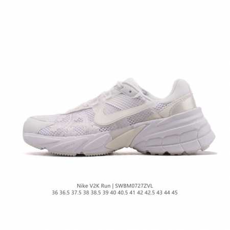 Nike 耐克 V2K Run 减震防滑 复古低帮运动跑步鞋 超火复古跑鞋，采用太空革组合呼吸网眼布鞋面材质，搭载正确4层组合底模，嵌入Tpu加固稳定模块,双层 - 点击图像关闭