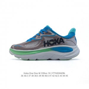200 【公司级】新款 | Hoka One One 推出升级 Clifton 10 克利夫顿10代 男女士休闲跑步鞋轻量缓震运动鞋。Hoka One One的