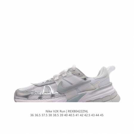 Nike 耐克 V2K Run 减震防滑 复古低帮跑步鞋 超火复古跑鞋，采用太空革组合呼吸网眼布鞋面材质，搭载正确4层组合底模，嵌入tpu加固稳定模块,双层md - 点击图像关闭