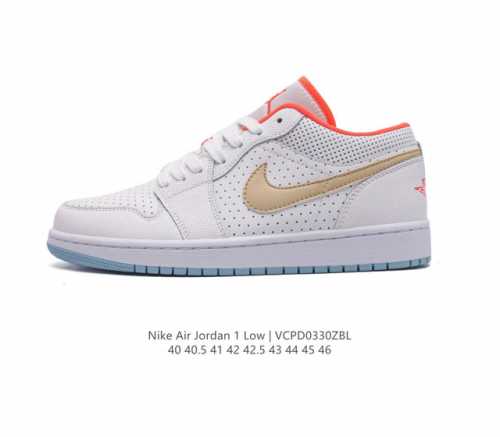 真标 耐克 乔丹air Jordan 1 Low Aj1 乔1 乔丹1代aj1 低帮复古文化休闲运动篮球鞋 该鞋款从 1985 年元年款汲取设计灵感 焕新演绎简