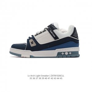公司级 路易威登 Louis Vuitton LV路易威登板鞋 时尚运动鞋 潮厚底增高鞋 。舒适防滑底和百搭性霸屏整个时尚娱乐圈，细节调整完美主义！鞋面采用柔软