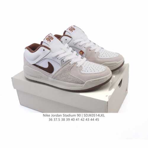 真标 耐克 Nike Air Jordan Stadium Aj90 潮流运动板鞋 Aj90 充满了对Tinkerhathield 原创设计的致敬 包括中足网状