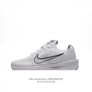 真标耐克 Nike Interact Run 马拉松 轻量休闲运动慢跑鞋 厚底增高老爹鞋 男士运动鞋。兼顾了柔软、回弹、轻质、耐久四大特性。鞋子软弹轻质且贴合脚