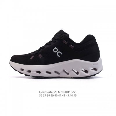 On 昂跑 Cloudsurfer 2训练型缓震 防滑透气 低帮轻量跑步鞋 Cloudflyer 4运动鞋老爹鞋。On昂跑Cloudsurfer的中底 ，采用了