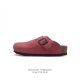 防水真皮 德国百年知名鞋履品牌 博肯birkenstock Boston Vl 勃肯绒面金属针扣软木底包头拖鞋 牛皮绒面革质地柔软 搭配可调节鞋扣提升穿着舒适度