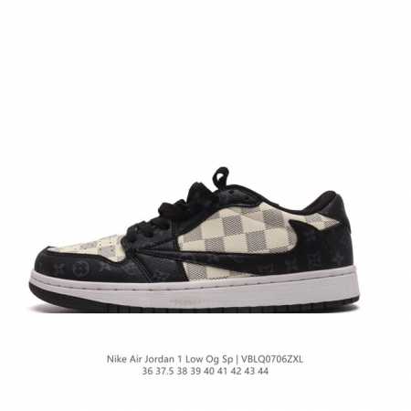 耐克 Nike Air Jordan 1 Low OG SP Military Blue AJ1乔1 倒勾 路易威登联名 低帮篮球鞋 AJ1 乔丹1代 aj1 - 点击图像关闭
