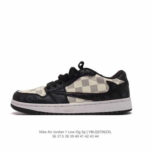 耐克 Nike Air Jordan 1 Low OG SP Military Blue AJ1乔1 倒勾 路易威登联名 低帮篮球鞋 AJ1 乔丹1代 aj1