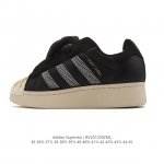 阿迪达斯 Adidas Superstar 2025年新款鞋子 经典贝壳头系列 新款休闲板鞋潮流男女士运动鞋 。鞋面皮革拼接材质 标志性的贝壳鞋头，简约的线条。