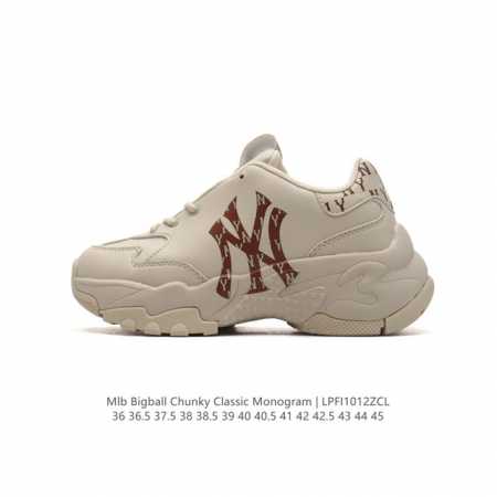 韩国mlb 男女复古老爹 Mlb Bigball Chunky A 复古印花 男女厚底增高纽约洋基队老爹运动休闲鞋 ，Mlb他们家老爹鞋一直都是深受大家喜爱的， - 点击图像关闭