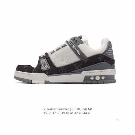 公司级 路易威登 Louis Vuitton LV路易威登板鞋 时尚运动鞋 潮厚底增高鞋 。舒适防滑底和百搭性霸屏整个时尚娱乐圈，细节调整完美主义！鞋面采用柔软 - 点击图像关闭