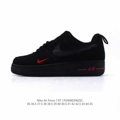 耐克 Nike Air Force 1 '07 Low 2025新年新款 空军一号含气垫 小白鞋 低帮百搭厚底增高休闲运动板鞋。柔软、弹性十足的缓震性能和出色的