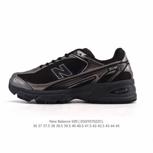 新百伦 New Balance 509系列中性款复古休闲鞋 小红书爆款 新款百搭休闲款老爹鞋 缓震休闲鞋 透气轻质系带轻便运动鞋，这款舒适的鞋子灵感来源于200