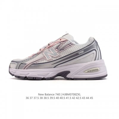 New Balance Mr740 Nb新百伦系列复古老爹风休闲运动慢跑鞋。采用轻质牛剖革拼接透气网眼衬垫织物鞋面材质 T-Beam大底提供足步弓支撑 保持步态