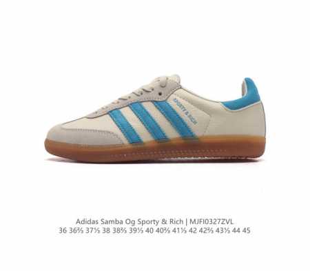 阿迪达斯 Sporty & Rich X Adidas Originals Samba Og 桑巴舞系列绅士德训足球百搭皮革板鞋 类型 男女鞋 货号 Hq607 - 点击图像关闭