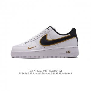 耐克 Nike Air Force 1 '07 Low 空军一号含气垫 低帮百搭厚底增高休闲运动板鞋。柔软、弹性十足的缓震性能和出色的中底设计，横跨复古与现代的