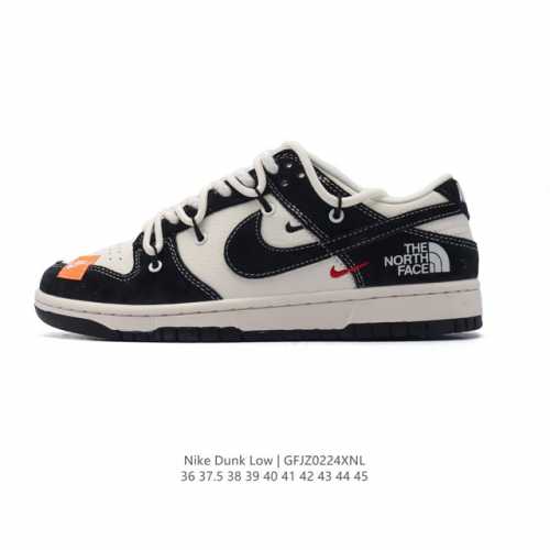 公司级 耐克 Nike Dunk Low Retro 运动鞋复古板鞋 解构绑带 双鞋带 2025年新款 蛇年限定 新年款 北面北脸联名。作为 80 年代经典篮球