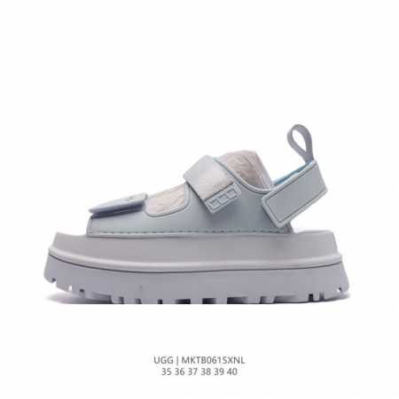 Ugg 女士凉鞋 新款上新啦 时尚百搭单品凉鞋沙滩鞋 魔术贴 一脚蹬凉拖鞋。潮流元素宽版弹力后跟带设计，在休闲拖鞋和舒适便鞋中任意切换。 尺码：35-40 编码 - 点击图像关闭