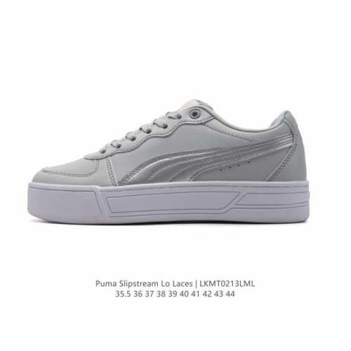 彪马 Puma 彪马跑步鞋 历久弥新的复古感，Puma Slipstream Laces 低帮耐磨新款 厚底增高皮面运动休闲板鞋。全新款 Slipstream
