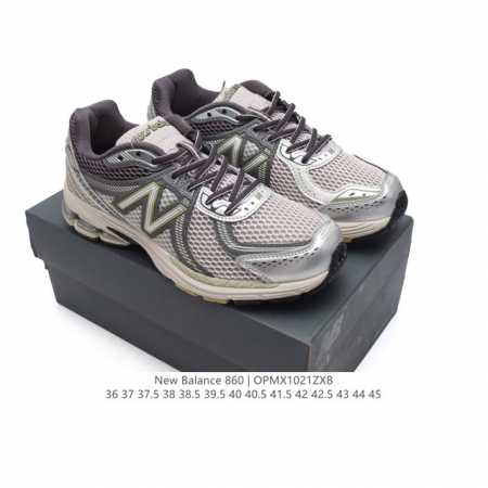 真标 NB 新百伦 New Balance ML860 V2 系列复古老爹风休闲运动慢跑。采用丝光猪巴皮革拼接透气网眼织物鞋面T-Beam大底提供足步弓支撑，保 - 点击图像关闭