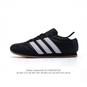 110 【新款】阿迪达斯 Adidas Originals Taekwondo 时尚百搭 防滑 低帮 训练鞋 男女款 灰白色德训鞋 潮运动板鞋。Adidas M