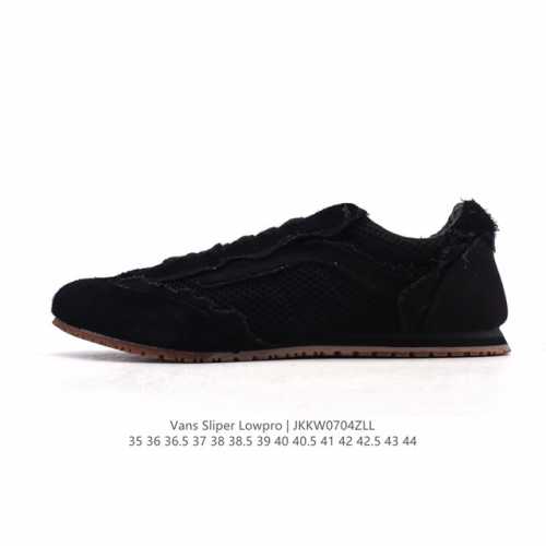 新品公司级 Vans范斯官方 Super Lowpro 复古运动鞋男鞋女鞋板鞋 黑色 Vans Super Lowpro 复古薄底系列运动板鞋 Super Lo