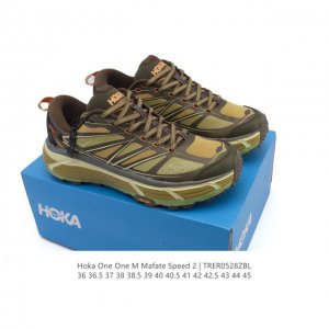 公司级 玛法特二代 Hoka One One Mafate Speed 2 Low 轻量低帮户外越野跑鞋 户外山脉越野轻量运动跑鞋 鞋面用轻的无缝架构 鞋带用了