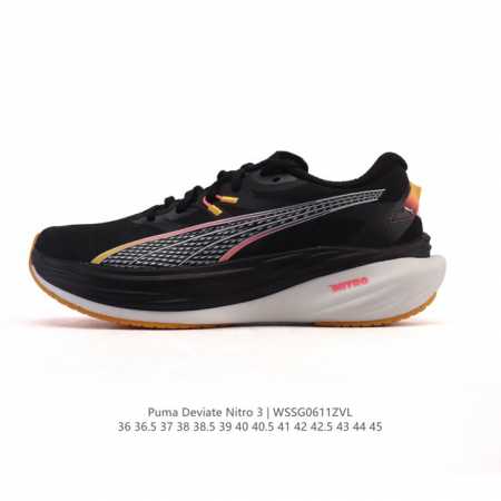 真标 彪马 Puma Deviate Nitro3男女士2025年新款跑步鞋减震舒适缓冲回弹简约软底运动鞋注氮泡沫橡胶鞋垫耐磨防滑百搭老爹鞋 Deviate N - 点击图像关闭