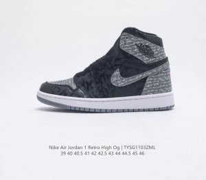 头层皮 耐克 Nike Air Jordan 1 Retro High Og 乔丹一代篮球鞋复刻运动鞋 皮面高帮板鞋的设计灵感源自运动夹克 带你重温入选球队时刻