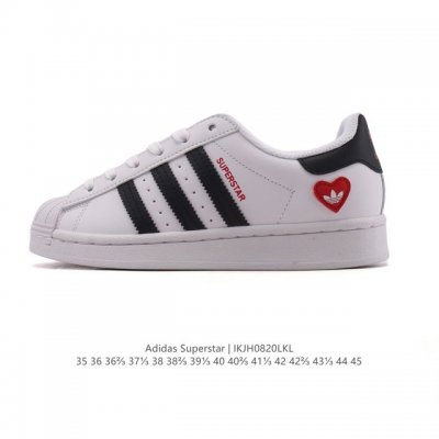 公司级 阿迪达斯 Adidas Superstar 2025年新款鞋子 经典贝壳头系列 新款休闲板鞋潮流男女士运动鞋 。鞋面皮革拼接材质 标志性的贝壳鞋头，简约
