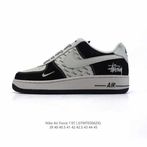 160 耐克 Nike Air Force 1 '07 Low 2025新年新款 空军一号含气垫 小白鞋 低帮百搭厚底增高休闲运动板鞋。柔软、弹性十足的缓震性能
