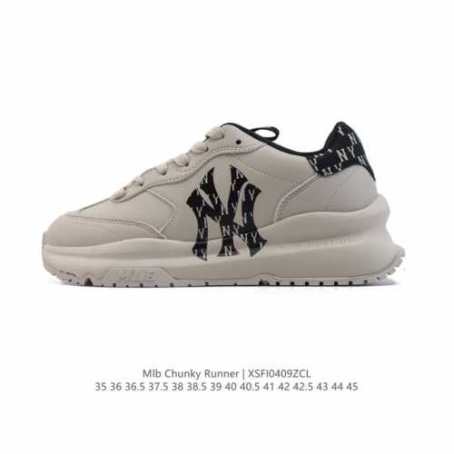 全新2025年新款，Ny美国榄球洋基队New York Yankees X Mlb Chunky Runner Liner 莱纳系列低帮厚底老爹风透气舒适皮面休
