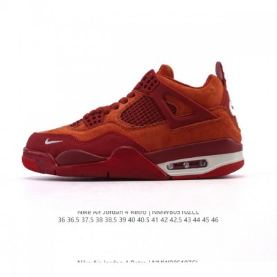 真标 耐克 Nike Air Jordan 4 Retro Og迈克尔 乔丹Aj4代乔4 中帮复古休闲运动文化篮球鞋。秉承轻量化的速度型篮球鞋设计思想完成设计，