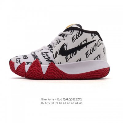 真标耐克Nike Kyrie Low 4 Ep 欧文4代低帮男女子实战篮球鞋 鞋身轮廓延续欧文一贯的犀利造型，鞋面采用轻质网面搭配皮革呈现，兼顾轻质透气与支撑包