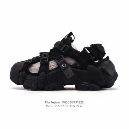 斐乐女士凉鞋 Fila Fusion 意大利百年经典运动品牌，网红单品 小红书推荐爆款。Fila斐乐火星鞋新款厚底增高老爹鞋 复古百搭运动鞋斐乐潮牌文化球鞋 街