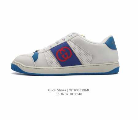 Gucci 古驰 百搭休闲运动板鞋 明星同款 小红书爆款 小白鞋 厚底增高女士运动鞋 真标 2024Ss新色 经典高奢品牌gucci古驰 复古松糕跟休闲运动鞋 - 点击图像关闭