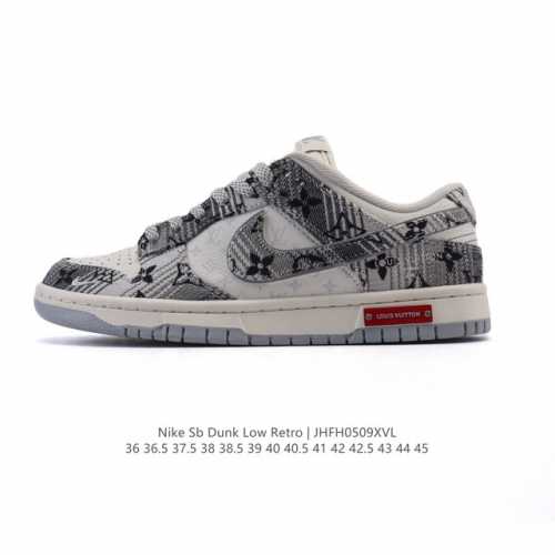 公司级 耐克 Nike Dunk Low Retro 运动鞋复古板鞋 路易威登联名，作为 80 年代经典篮球鞋款，起初专为硬木球场打造，后来成为席卷街头的时尚标