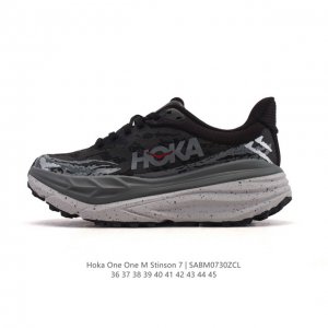 公司级 Hoka One One跑步鞋男女士户外 Stinson Atr 7 防滑抓地灵敏抗冲击徒步休闲鞋 夏季斯廷森厚底增高老爹鞋 7全地形越野跑鞋Stins