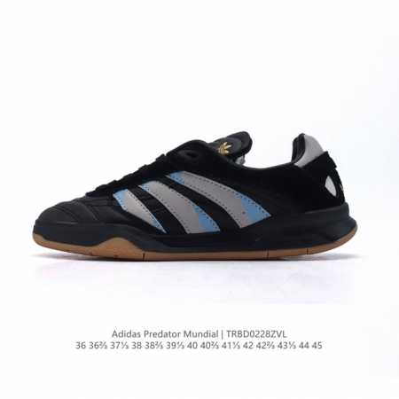 阿迪达斯 Adidas Predator Mundial Shoes 经典运动板鞋 从往昔汲取灵感的足球风经典运动鞋 这款Adidas经典运动鞋，融合往日经典设 - 点击图像关闭