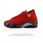 新品 Nike 耐克正品Air Jordan 14 Retro 乔丹14代 Aj14法拉利回归！舒适耐用 减震防滑耐磨 中帮 复古篮球鞋 男女同款 红色，潮流运