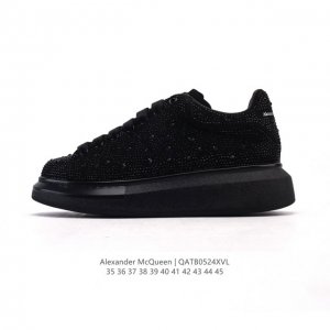 公司级 Alexandermcqueen 亚历山大 麦昆Mcq 运动小白鞋 厚底增高闪尾光滑牛皮平底鞋休闲鞋 时尚男女板鞋潮运动鞋 火爆到大街小巷无人不知 无人