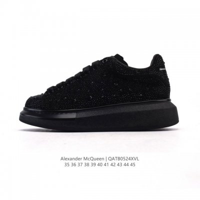公司级 Alexandermcqueen 亚历山大 麦昆Mcq 运动小白鞋 厚底增高闪尾光滑牛皮平底鞋休闲鞋 时尚男女板鞋潮运动鞋 火爆到大街小巷无人不知 无人