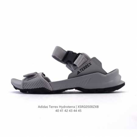 新品公司级 阿迪达斯 Adidas Terrex Hydroterra At男速干防滑徒步露趾运动凉鞋 沙滩鞋 休闲凉拖鞋，这双鞋真的是夏日必备！鞋底厚实，抗震 - 点击图像关闭