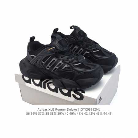 210 【公司级】阿迪达斯Adidas Xlg Runner Deluxe 跑步者豪华版系列低帮厚底增高老爹风复古缓震休闲运动慢跑鞋。男女鞋#原楦原纸版开发版型 - 点击图像关闭