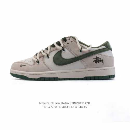 公司级 耐克 Nike Dunk Low Retro 运动鞋复古板鞋2025年新款 解构绑带 双鞋带，作为 80 年代经典篮球鞋款，起初专为硬木球场打造，后来成